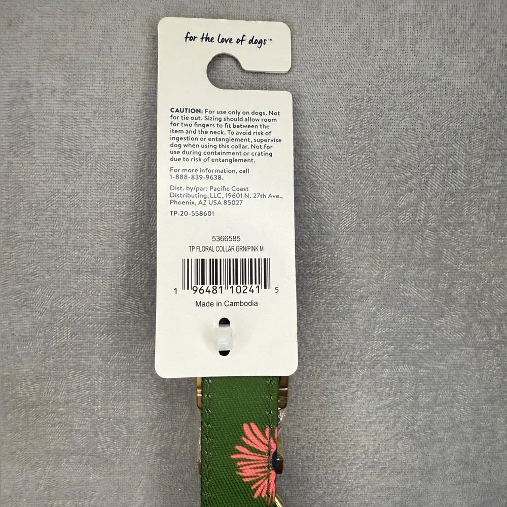 Dog Collar, Floral Design, Size Medium — Top Paw